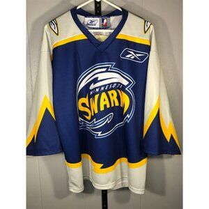 Vintage Minnesota Swarm Jersey Mens LG NLL Lacrosse Reebok CCM GEORGIA Canada
